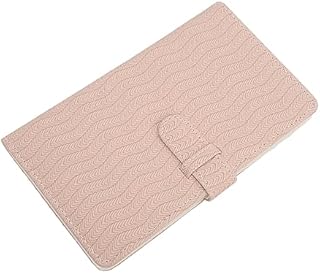 PU Leather Photo Album With 96 Pockets, Large Capacity Lightweight Soft High Transparency Mini Photo Album With 96 Pockets Comprehensive Protection for Movie Tickets (Light Pink