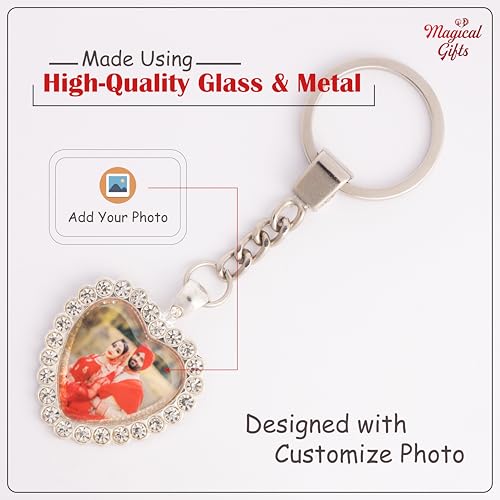 Image of magical gifts Customized Keychains, Unique Personalized Key RIngs and Charms with Your Photos /Name /Design for Bags /Bikes /Car and Gifting Purposes