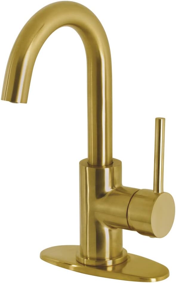 Kingston Brass LS8533DL Concord One-Handle 1-Hole Deck Mount Bar Faucet in Brushed Brass