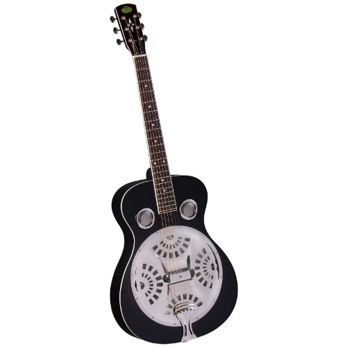 Regal RD-40B Studio Series Roundneck Resophonic Guitar - Black