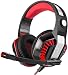 Produktbild CamKing Gaming Headset, GM-2 Gaming Headset, multifunktionale Stereo-Kopfhörer mit Mikrofon, Bass Surround und Soft Memory-Ohrenschützer für PS4, PC, Xbox One und Handy (Schwarz + Rot)