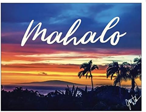 Hawaiian Greeting Cards (Pau Hana Mahalo Thank You)