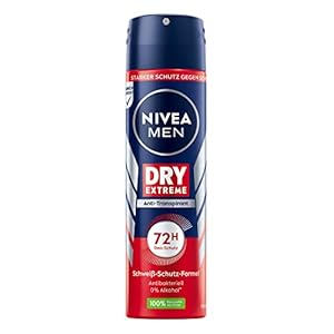 NIVEA MEN Dry Extreme Deo Spray (150 ml), Anti-Transpirant schützt vor allen Arten des Schwitzens, starkes Deodorant mit hochwirksamem Zinkkomplex