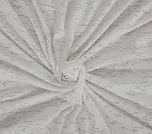 White Burnout Jersey Knit Fabric by The Yard...