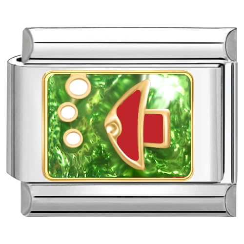 Charm Bracciale Italian Link 9mm - Acciaio Inox Con Zirconia, Modulo Per Bracciali Personalizzabili - Foto 2