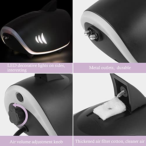 Hitop 6W Silent Aquarium Air Pump - 160Gph Large Air Volume Fish Aerator, Adjustable Oxygen Pump For Fish Tank Up To 200 Gallon #TOP5