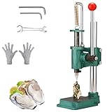 Oyster Shucker - Juego de herramientas de acero inoxidable con altura ajustable, incluye guantes para apertura de almejas y vieiras, esencial para la cocina