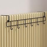Toallero de radiador diseñado para integración directa con tipos de radiador estándar en sistemas de calefacción de apartamentos y casas (negro)