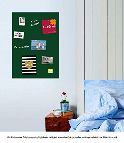Zelfklevende en magnetische vinyl board film/magneetbord/magneetfolie, kleur: groen, Maat:50x70 cm - Afbeelding 4