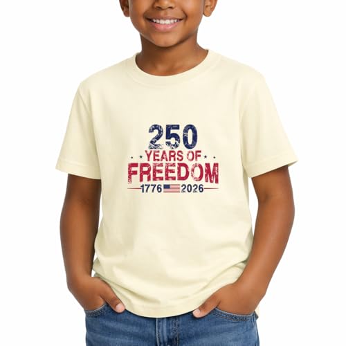 Image of Boys Constitution Day 250 Anniversary USA Shirt Independence Shirt 3-8T | for Kids Boys Girls Toddlers 3T-8T, 4th of July Dinos Flag Patriotic Tee, Independence Day