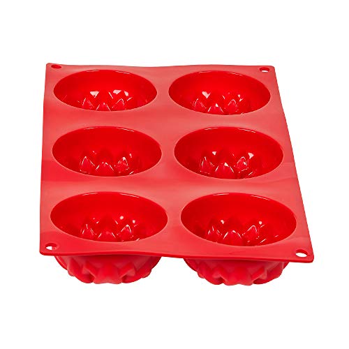 6-Cavity Sunflower Silicone Baking Mold, BPA Free, Non-Stick Baking Molds / Cake Pans by Tezzorio