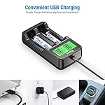 POWXS LCD Universal 18650 Battery Charger for 3.7V Li-ion Rechargeable Battery 18650 18490 18350 17670 17500 16340…