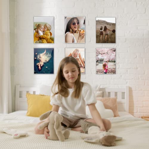 Dzz 4X6 Picture Frame,Clear Acrylic Picture Frames Display 4X6 Picture,Wall Mounting Clear Picture Photo Frames For Home,School,Office,-Vertical,Set Of 6 #TOP6