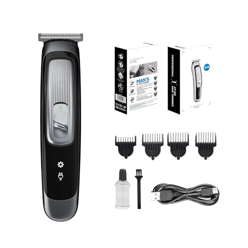 Image of Endzone Rechargeable Hair Beard Trimmer for Men Trendy Styler Trimmer Stainless Steel Sharp Blade Beard Shaver (Black,Silver) (505)