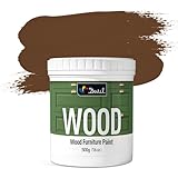 DWIL Matte Finish Furniture Paint - 16 Oz Wood Paint for Cabinets, Doors, Tables, and Dressers Refinishing - Water-Based, Non-Toxic & Odorless, Easy to Apply(Cassiterite Brown)-Without Tools