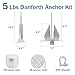 MUS-LEX Heavy Duty Boat Anchor Kit with a 5/8/10/13/18 lb Danforth Anchor,Anchor Chain, Anchor Rope and Shackle,Boat Anchor for Pontoons, Dinghies, Fishing Boats, Bass Boats,Sport Yachts