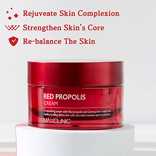 Maxclinic Red Propolis Face Cream Soothing, Natural, Vital For Dry And Sensitive Skin Daily Boosting Serum Facial Moisturizer #TOP2