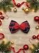 ClassExceed Back to School Large Plaid Hair Bow – Three-Layer Extra Large Bow | Jumbo School Bow for Girls | Available in Multiple Plaids (Navy Red White – Plaid 37)
