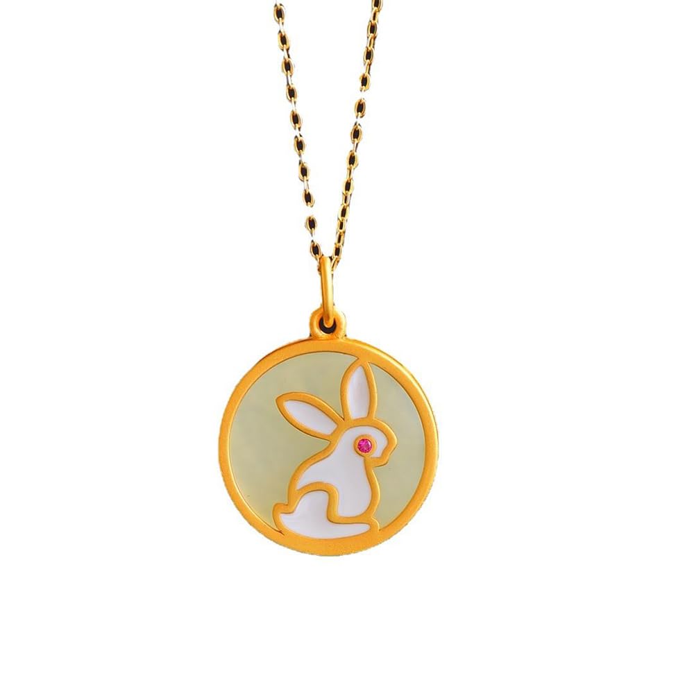 Collier pendentif en jade naturel Hetian apaise le stress quotidien pour femme
