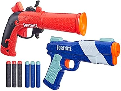 Nerf Set Doble Fortnite - Incluye 2 lanzadores Fortnite - 6 Dardos de Espuma Nerf Elite