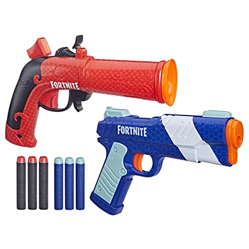 Nerf Set Doble Fortnite - Incluye 2 lanzadores Fortnite - 6 Dardos de Espuma Nerf Elite