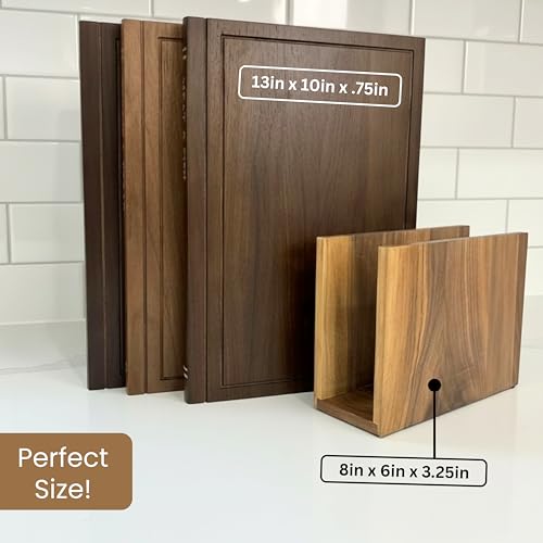 Set de 3 tablas de cortar de nogal con soporte miniatura 5