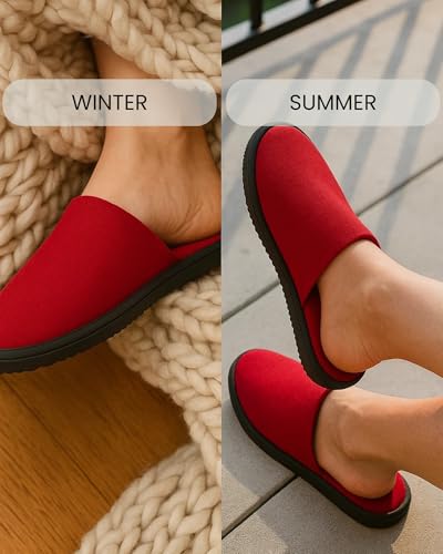 Image of Travelkhushi Soft Comfy Home Slippers For Women & Men For Winter Capet flip flops for Bedroom Indoor Carpet house slides Anti skid Slippers for Winter & Summer