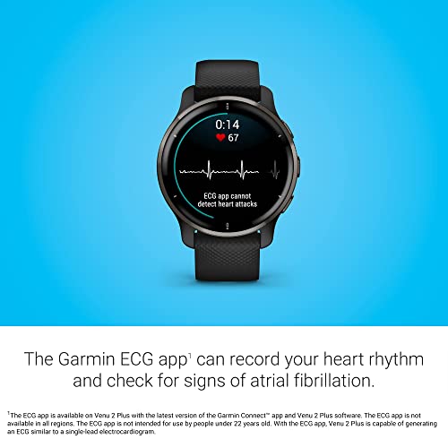 Garmin Venu 2 Plus, Gps Smwatch With Call And Text, Advanced Health Monitoring Fitness Features, Slate Black Band (Renewed), One Size #TOP3