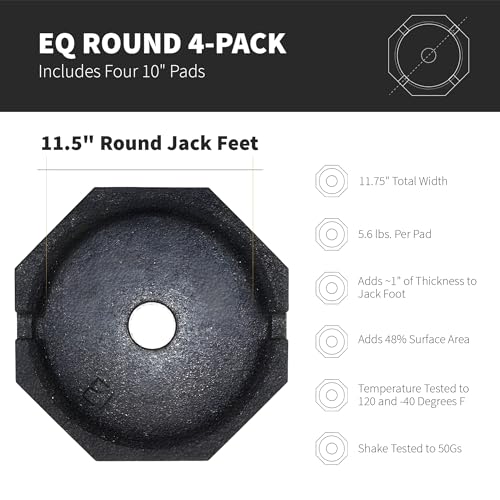 SnapPad EQ Permanently Attached RV Leveling Jack Pad For