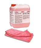 Superficies sensibles al ácido como, por ejemplo, B. Las capas de cromo dañadas en grifos, latón, anodizado, poliamida y piedras naturales y artificiales sensibles al ácido pueden ser dañadas por productos ácidos.
