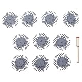 CashMuch Radialborstenscheiben-Set, 3 mm Schaft, Schleifbürste, Polierscheibe für Holzbearbeitung, Dental, Schmuck und Handwerk, 11-teilig, mit Aufbewahrungsbox