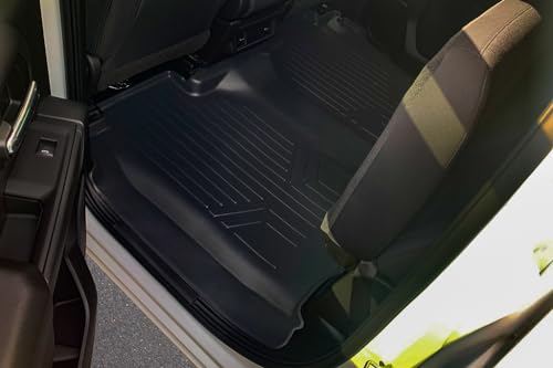 SMARTLINER Ochrona na każdą pogodę, zestaw 2-rzędowych mat podłogowych, kompatybilny z Chevrolet Silverado 1500/2020-2024 Silverado 2500 HD 2019-2024 Silverado 2500 HD | modele załogi kabiny 3500 HD