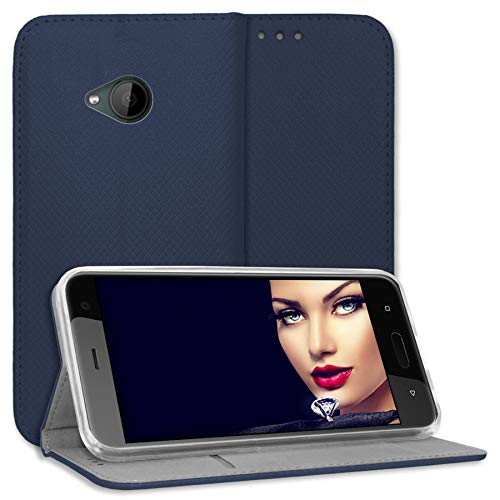 mtb more energy® Schutz-Tasche Bookstyle für HTC U11 Life (5.2'') - blau - Kunstleder - Klapp-Cover Hülle Wallet Hülle