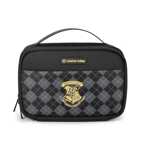Image of Harry Potter x Nasher Miles Hogwarts Toiletry Kit | Cosmetic Bag | Reverse PU & Polyester | Travel Pouch | Multipurpose Storage Compartments & Carry Handle | Travel Accessory for Men & Women (Black)