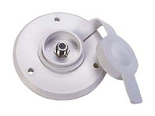 JR ProductsRV Trailer Camper Electronics Cable Tv Plate Polar White