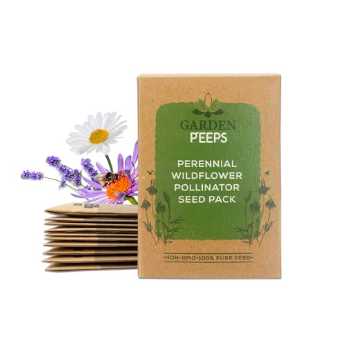 Garden Peeps Perennial Wildflower Pollinator Seed Pack - 10 Unique