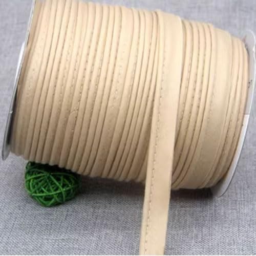 Cotton Piping Trim Bias Binding Insertion Tape Sewing 1/8 Flanged Cord Edge (Ivory,70 Yards)
