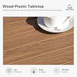 MFSTUDIO 5 Pieces Rattan Garden Furniture Set with Outdoor Coffee Table, Wicker Lounge Corner Sofa Set, Double Coffee Table for Extra Storage Space, Multiple crossbars to strengthen the support, Beige - Image 5