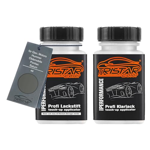 TRISTARcolor Pintura automotriz Lápiz de retoque para Gen. Motors/Hummer/Oldsmobile/Pontiac/Saturn 46 Cinza Colima Metallic/Gris Colima Metallic Pintura base transparente