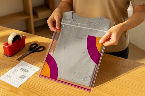 Image of SECUREMENT Meesho transparent courier covers for packing /packing Bags /meesho packaging Material without POD with QR (10 x 14 inches, 50 Pcs)