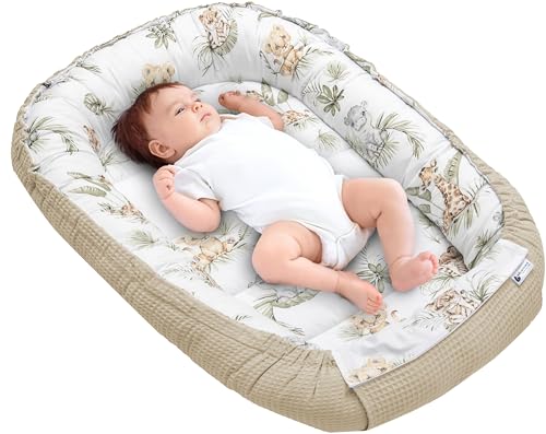 Medi Partners Babynest Nestchen für Neugeborene - 100x60x15 Babynestchen Baby zweiseitg Nest Bett...