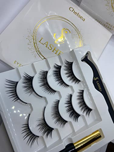 SiLashes Magnetic Eyelashes Russian Volume Extension Look 5Pairs 3D Natural False Lashes Magnetic Eyeliner and Lashes Kit ! - Image 4