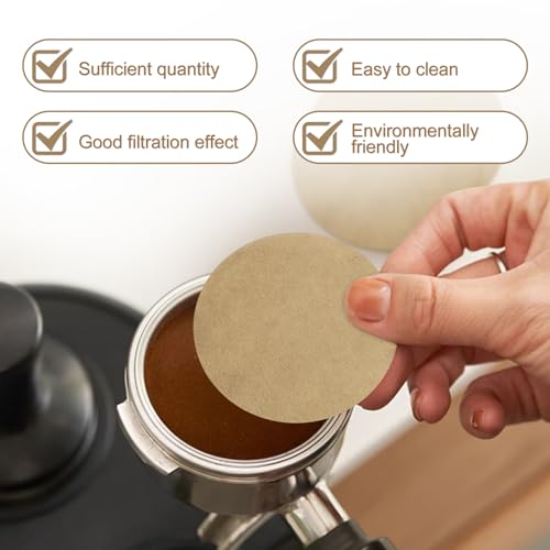 Miniatura 3 de Wosyoodo 600 Pcs Papel De Filtro De Café 64 Mm, Redondos Filtros Desechables, Sin Blanquear Natural, Compatible Con Aeropress Cafeteras Espresso