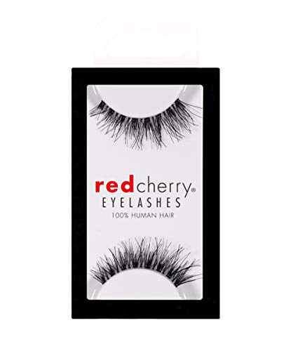 Preisvergleich Produktbild Red Cherry Nr. # 601 Dolce , schwarze echthaar Wimpern, künstliche Wimpern