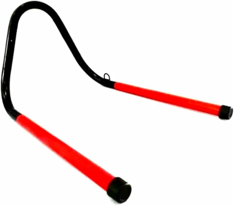 TRUE VERT Suporte de Parede Horizontal para 2 Bicicletas, Universal, Preto e Vermelho, Montagem na Parede