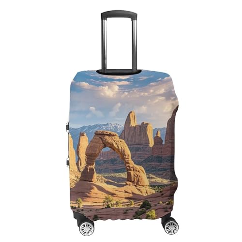 Anti-Scratch Luggage Cover Arches National Park Printed Luggage Case Protector Washable Suitcase Covers Elastic Suitcase Protector for Size L (26-28 inches) Luggage4