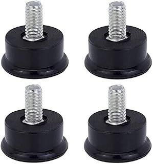 Adjustable Levelling Feet - Set of 4 - M6 Thread with 22mm Foot Diameter - Ideal for Furniture, Appliances and Small Equipment