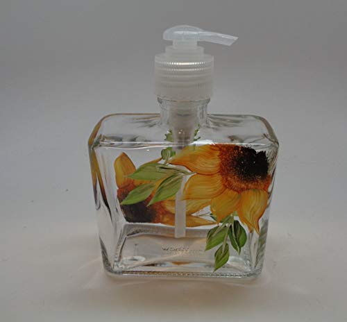 Hand-Painted Sunflower Soap and Lotion Dispenser with Pump - Ideal Fall Decor and Unique Home Accent with Free Shipping - Image 2