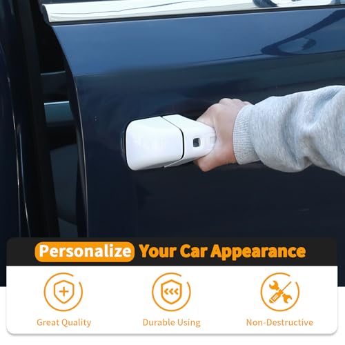 Hoolcar Exterior Door Handle Covers Outside Door Handle Cover Trim Fit for Dodge Ram 2018-2024, White by Hoolcar - Image 4