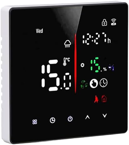 Generic TUYA Wi-Fi Programmable Smart Home Thermostat for AC and Heating, Digital Touchscreen, 7 Day Schedule, Remote App Control, ±1°F/°C Accuracy, Energy Saving